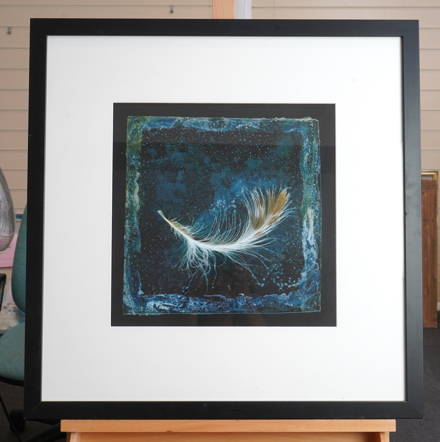 Paul Kenny (b.1951), three abstract photographic prints to include: Study of a feather and one limited edition 1/30, largest 38 x 36cm